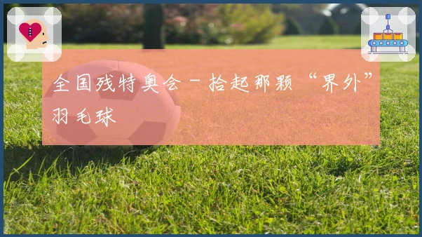 全国残特奥会 - 拾起那颗“界外”羽毛球